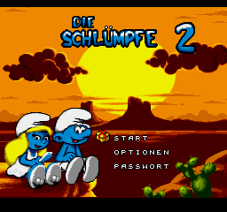 The Smurfs Travel the World Title Screen
